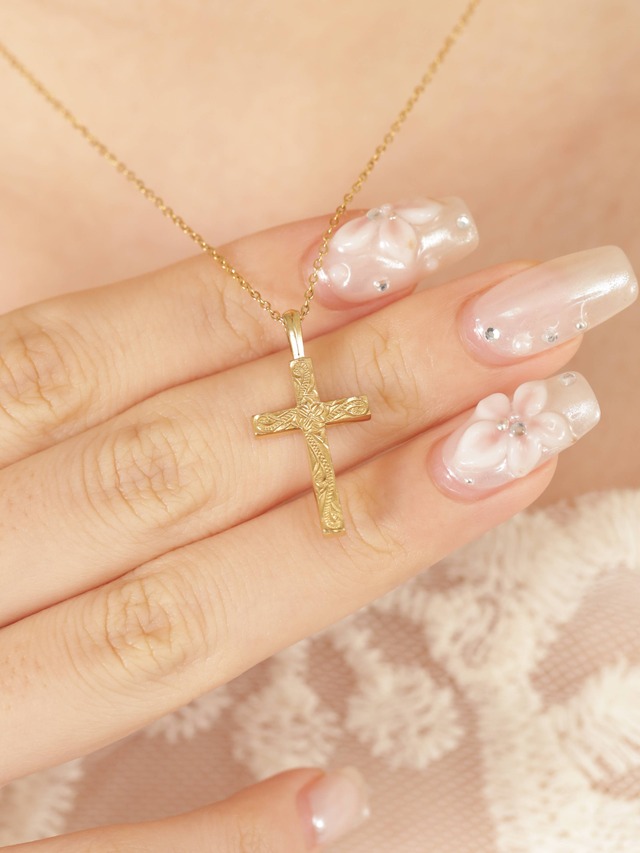 316L hawaiian 2way cross necklace  #n07