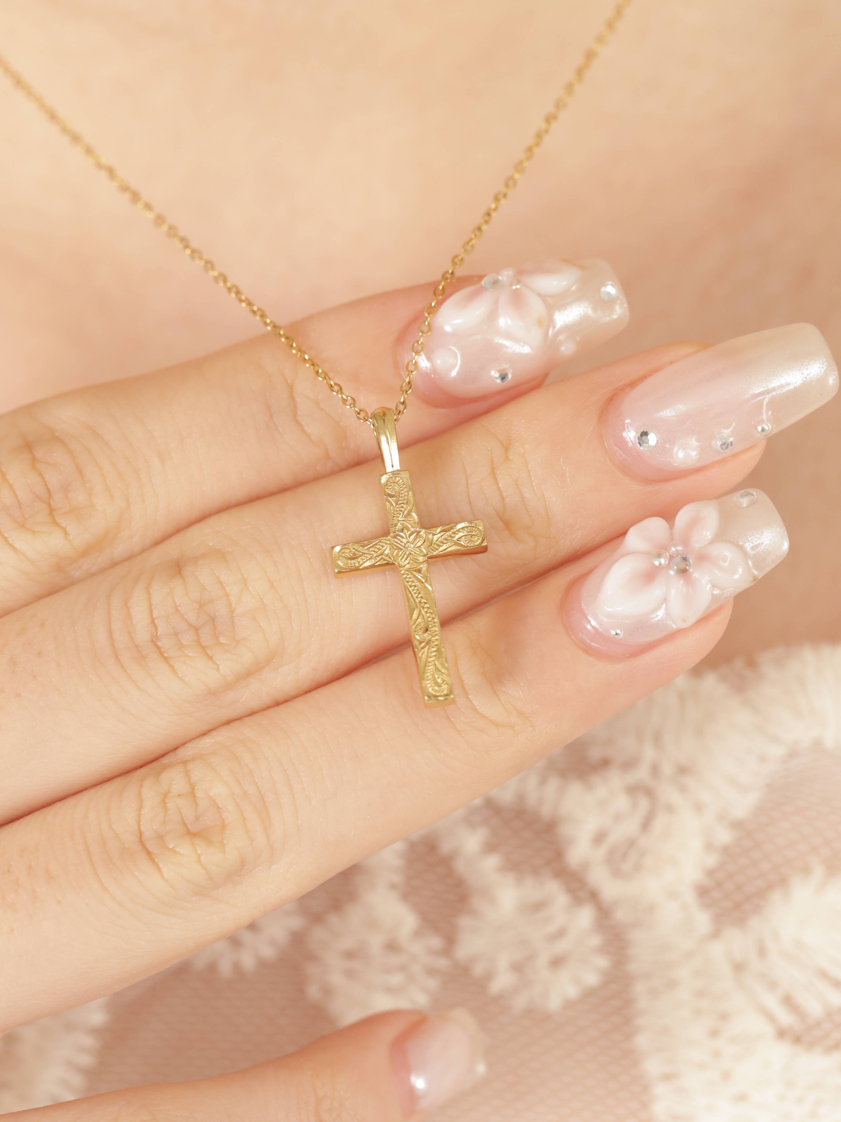 316L hawaiian 2way cross necklace #n07