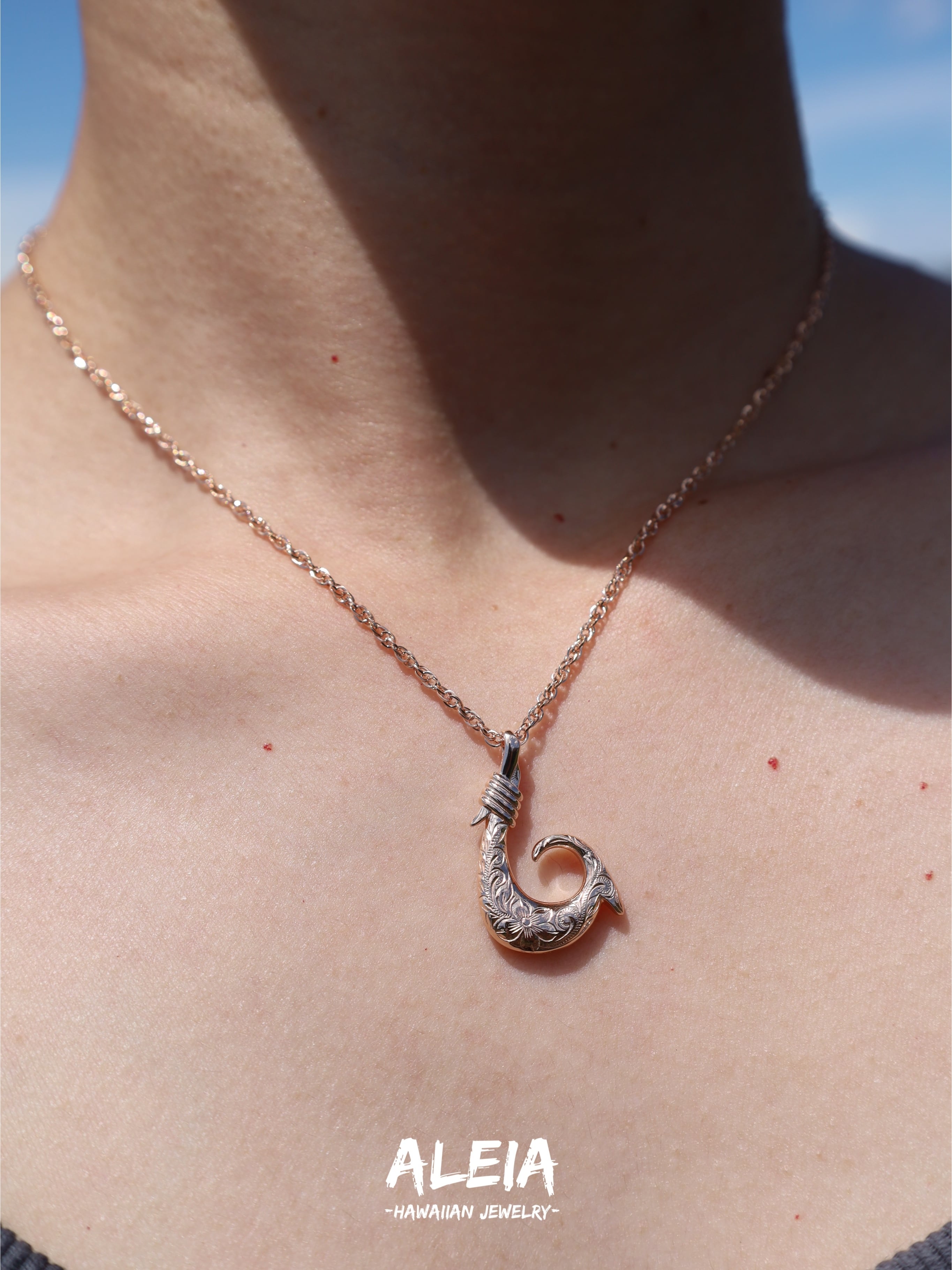 Fish Hook Necklace [316L] ハワイアンジュエリー | ALEIA【Hawaiian
