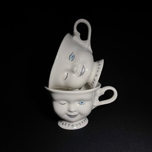 set of 2 Vintage 1996, Helen Hunt Winking Face Cups