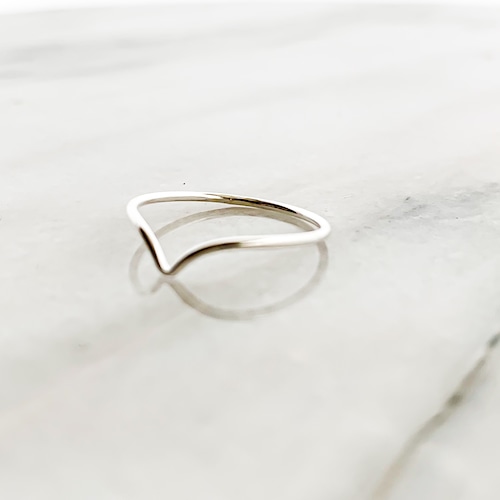 Silver925 vline ring