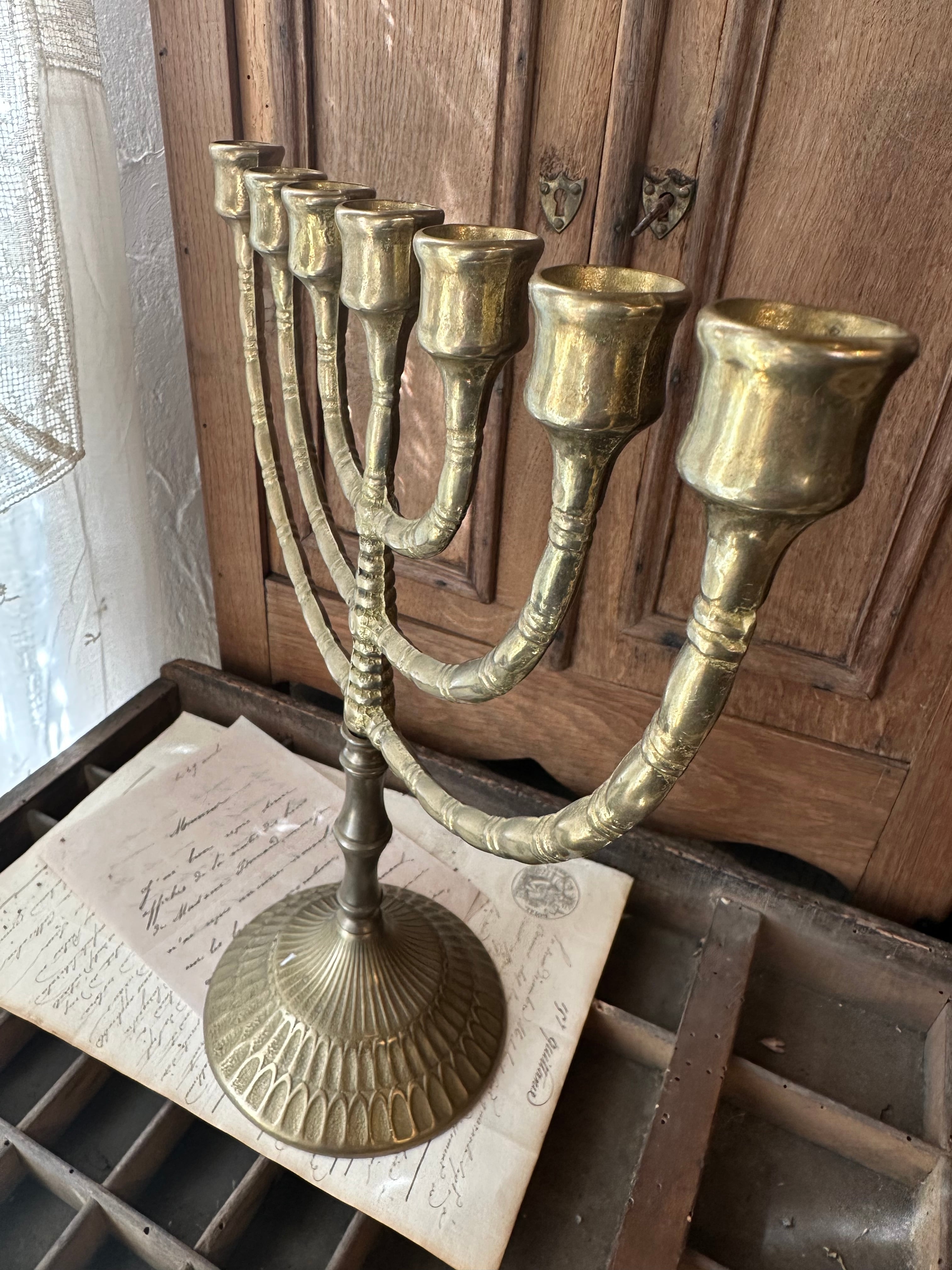 7灯メノーラーキャンドルホルダー 燭台 | Brocante de La Cocotte