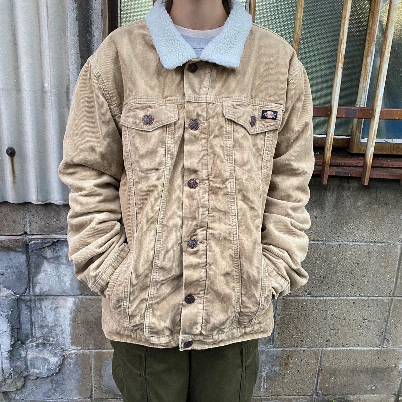 Dickies ディッキーズ ボア コーデュロイジャケット メンズL 古着 
