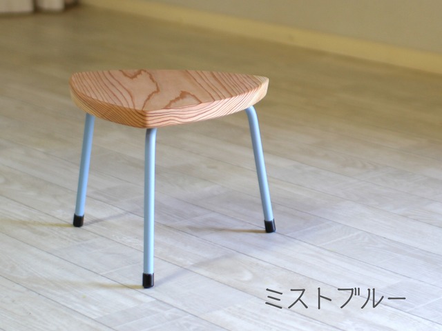 三角スツール【小】杉　アイアン　椅子