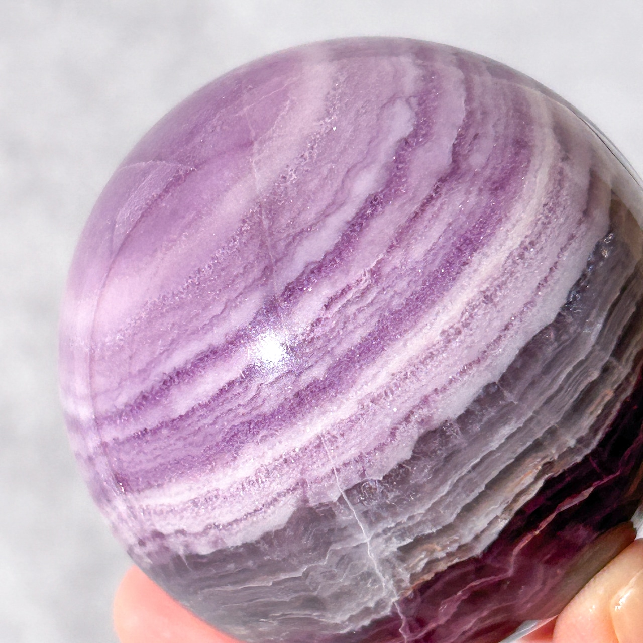 パープルシルキーフローライト スフィア * Fluorite * 天然石