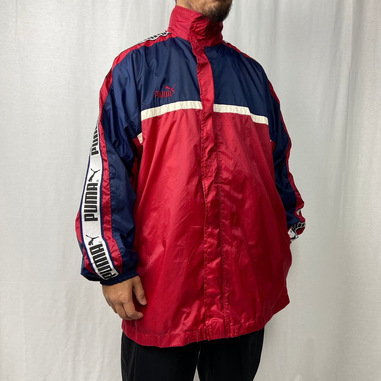 90年代 PUMA プーマ ナイロン トラックジャケット メンズXL相当 古着 