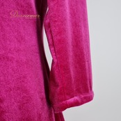 フラダンス 衣装 ワンピース ドレス ピンク系 マーメイドライン フラ ダンス ベロア 光沢 無地 シンプル 鮮やか MermaidLine MMJ エムエムジェイ 華やか 高級感 上品 かわいい