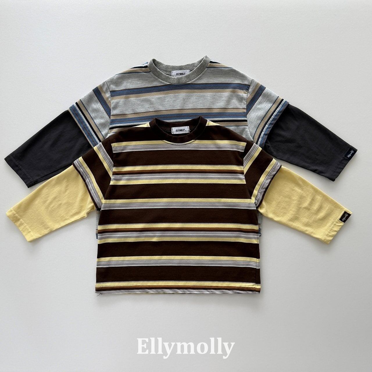 【予約】ELLY MOLLY Campus color-block T