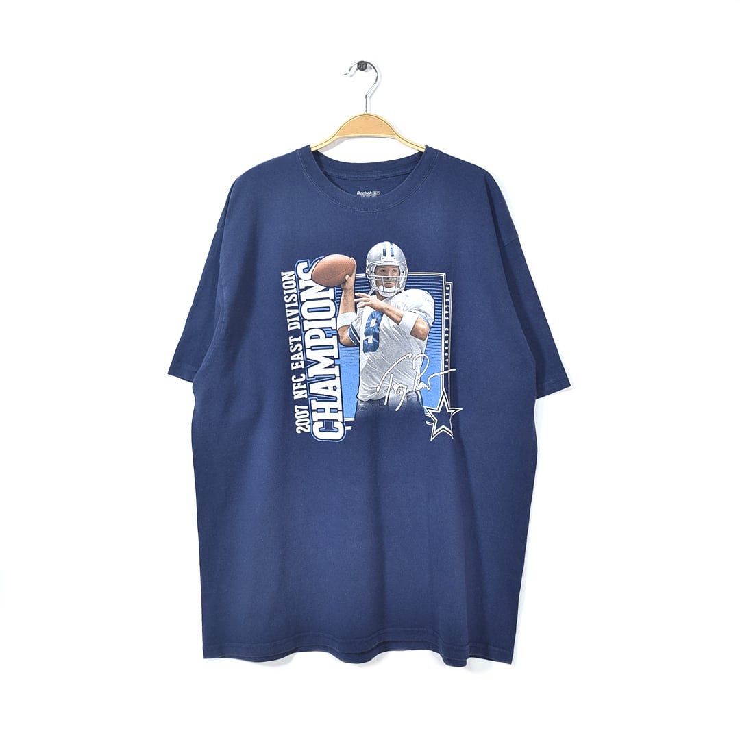 リーボック NFL ダラスカウボーイズ トニーロモ Tシャツ 紺 Dallas Cowboys アメフト サイズXL 古着 @BE0006