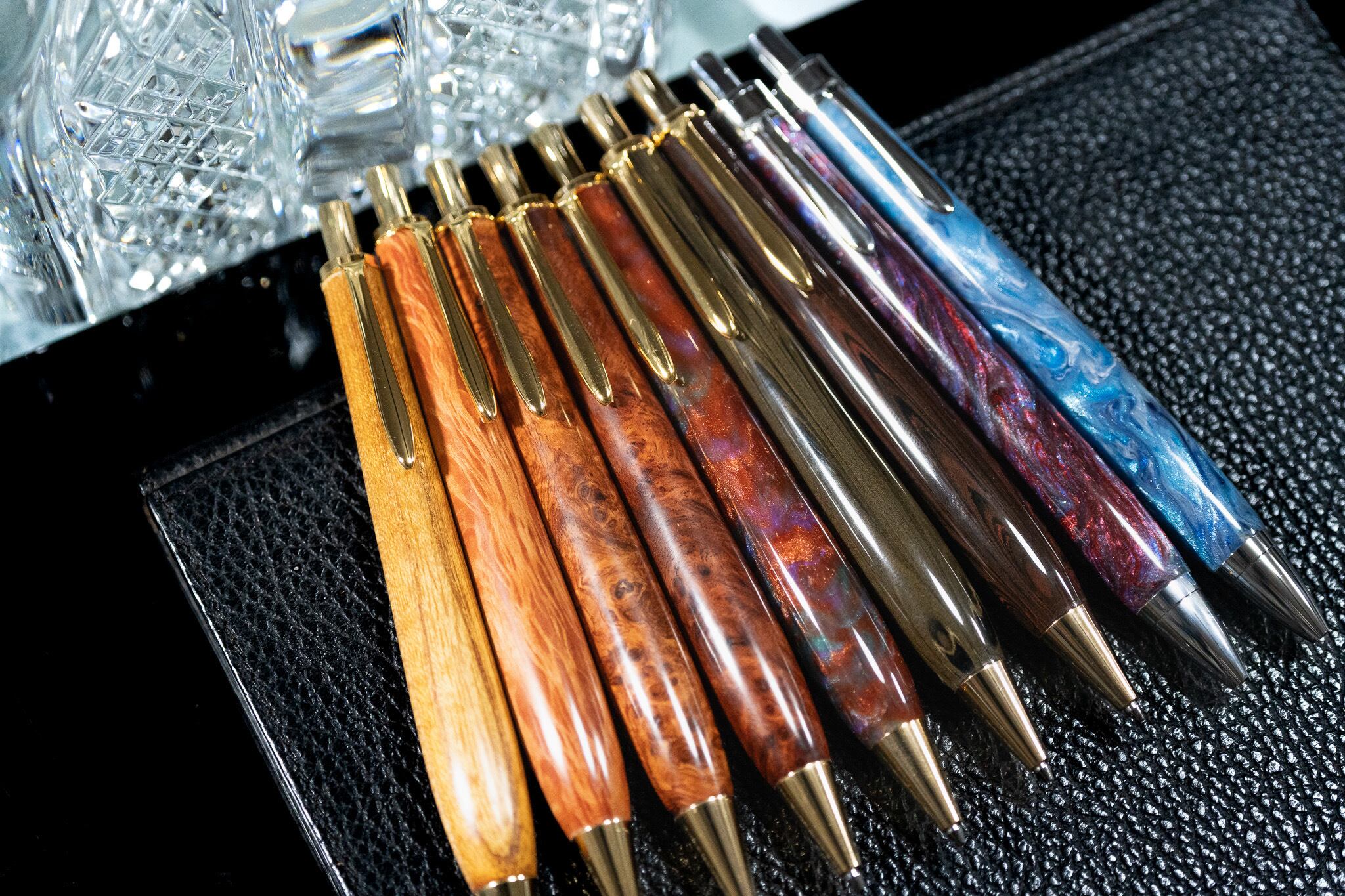 金木犀　レジン　ボールペン 創造性と透明美】レジン silver BP | 木軸ペン工房 金杢犀