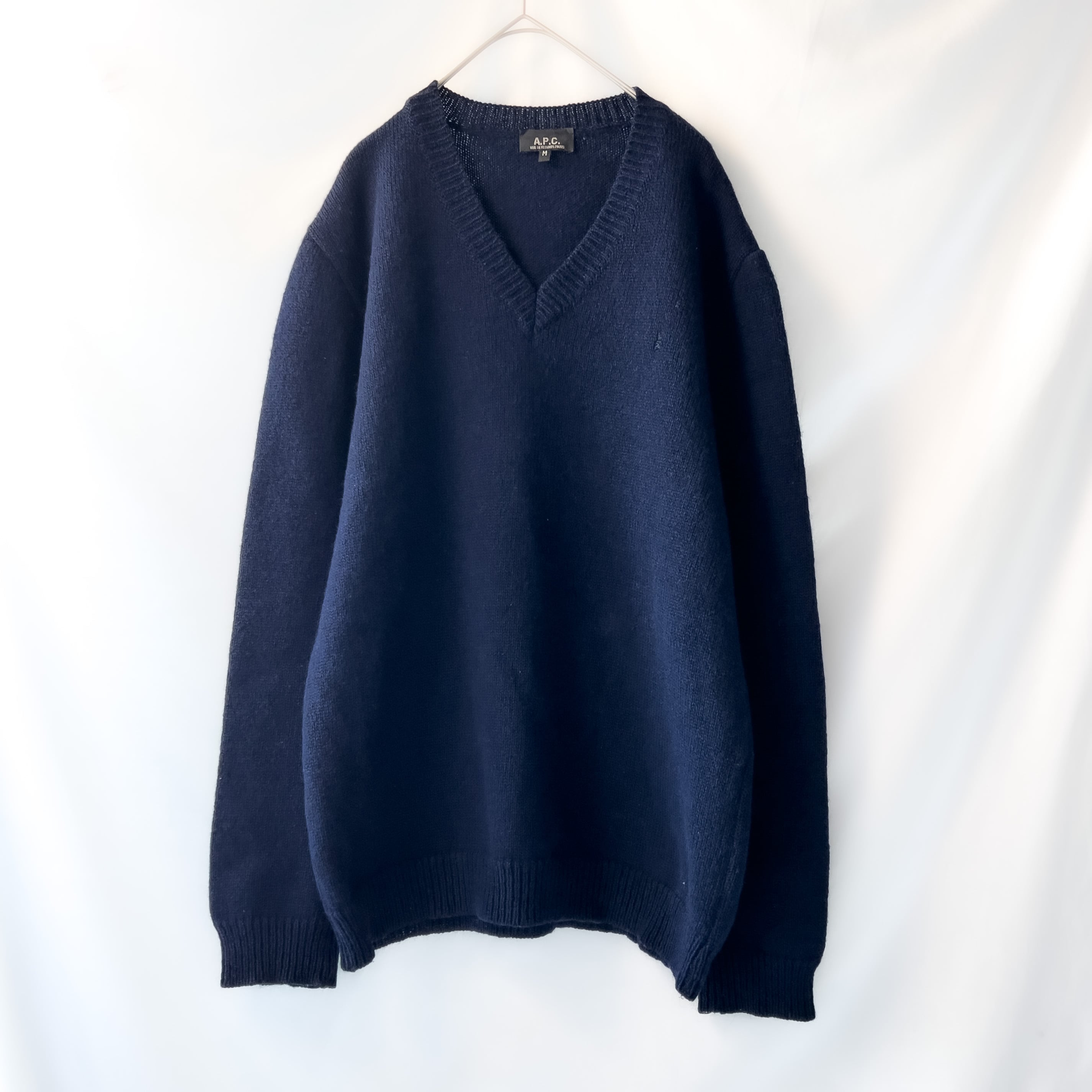 80s〜90s初期 A.P.C. made in France navy wool knit 90年代 フランス