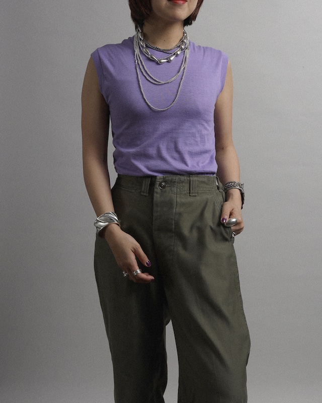 1970−80's Purple  Plain / Sleeveless T-Shirt