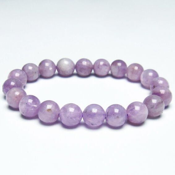 クンツァイト ブレスレット 10mm ミルキークンツァイト 一点物 メール便送料無料 [M便 1/10] 111-19730