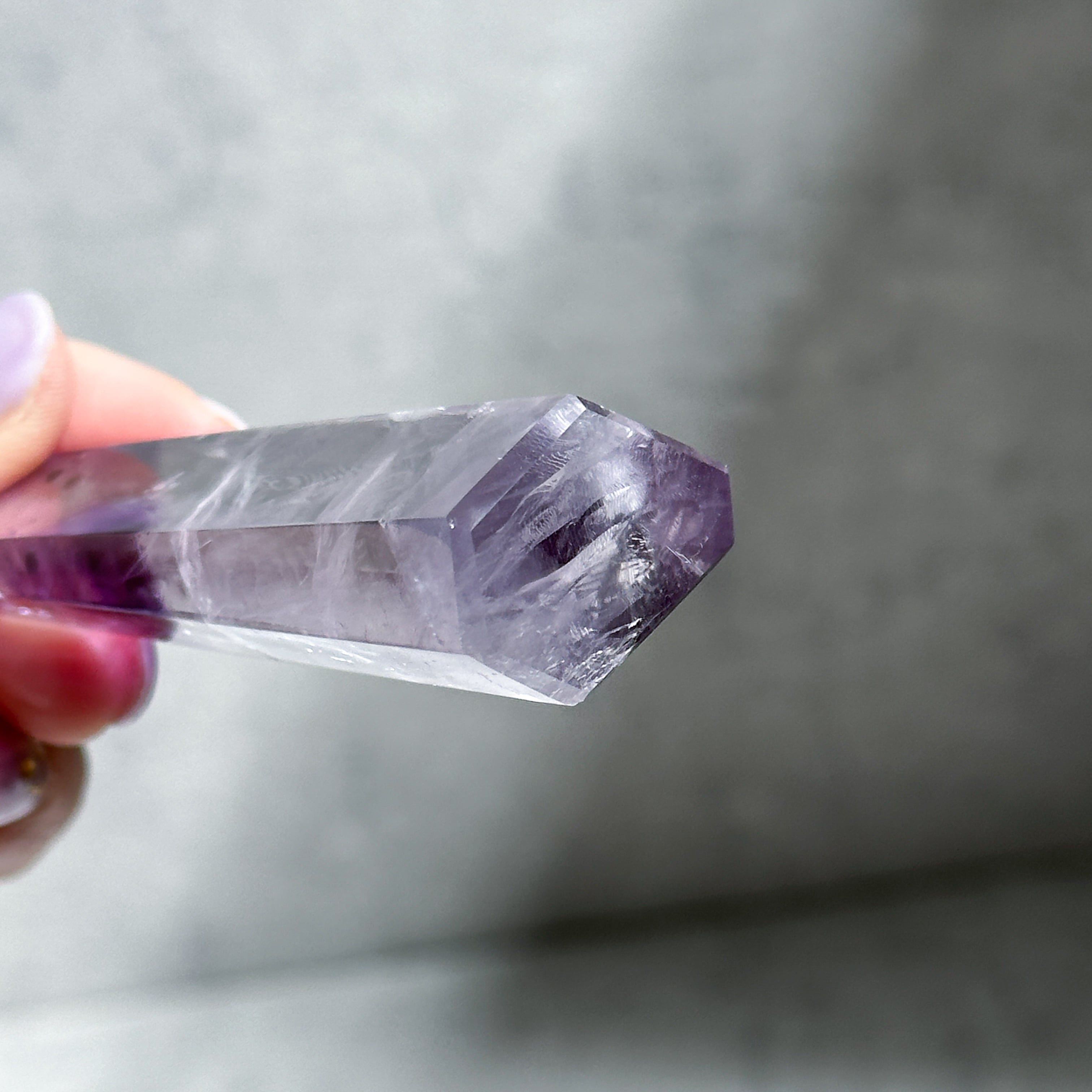 高品質　ファントム　アメジスト　ダイヤモンド　天然石 透明感◎【ハイクオリティ】ファントムアメジスト タワー41◇ Phantom