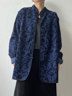 【unisex】import design China jacket navy