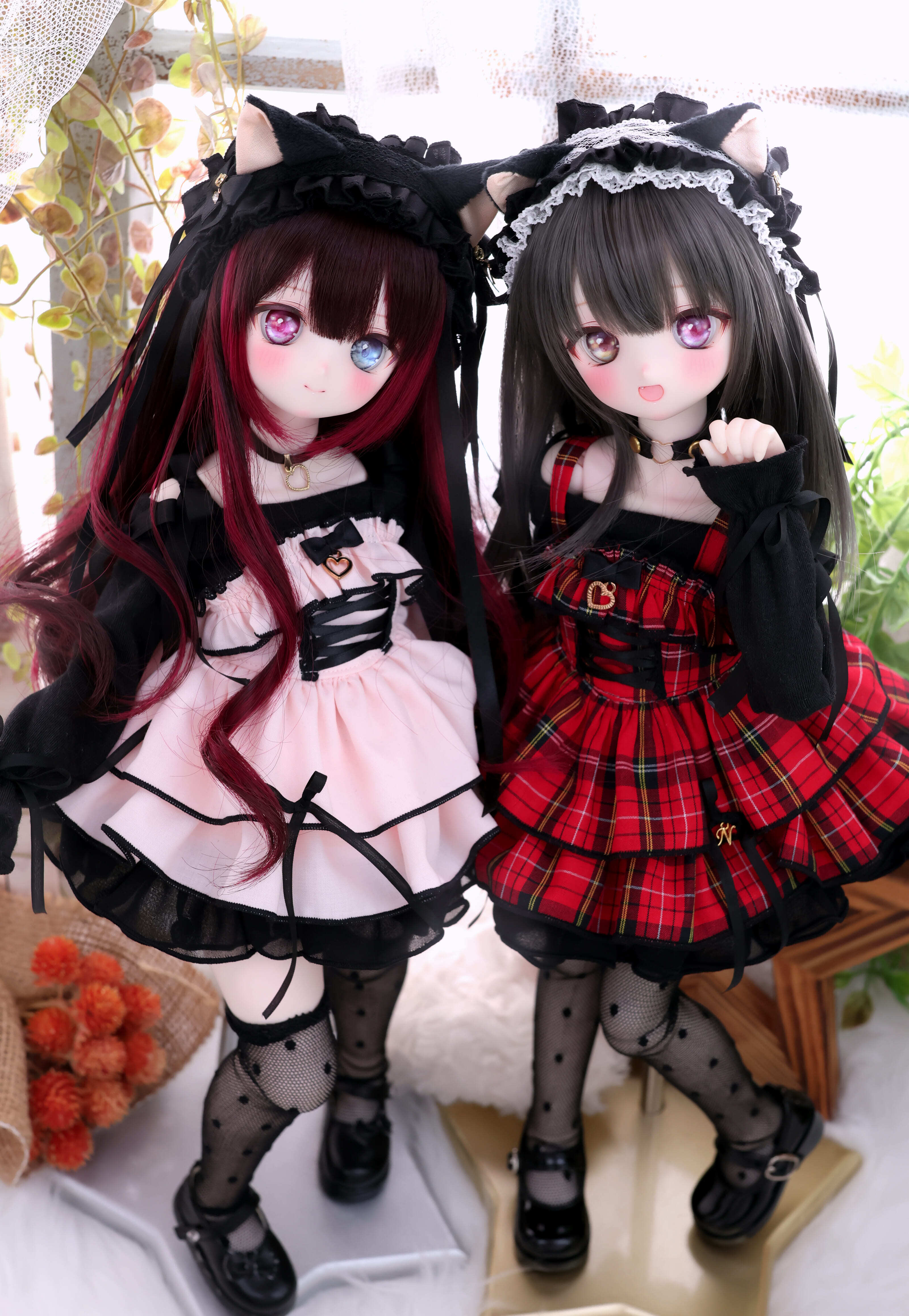 MDD / KUMAKO【ドットチュール・ニーハイソックス】【Dot Tulle Knee