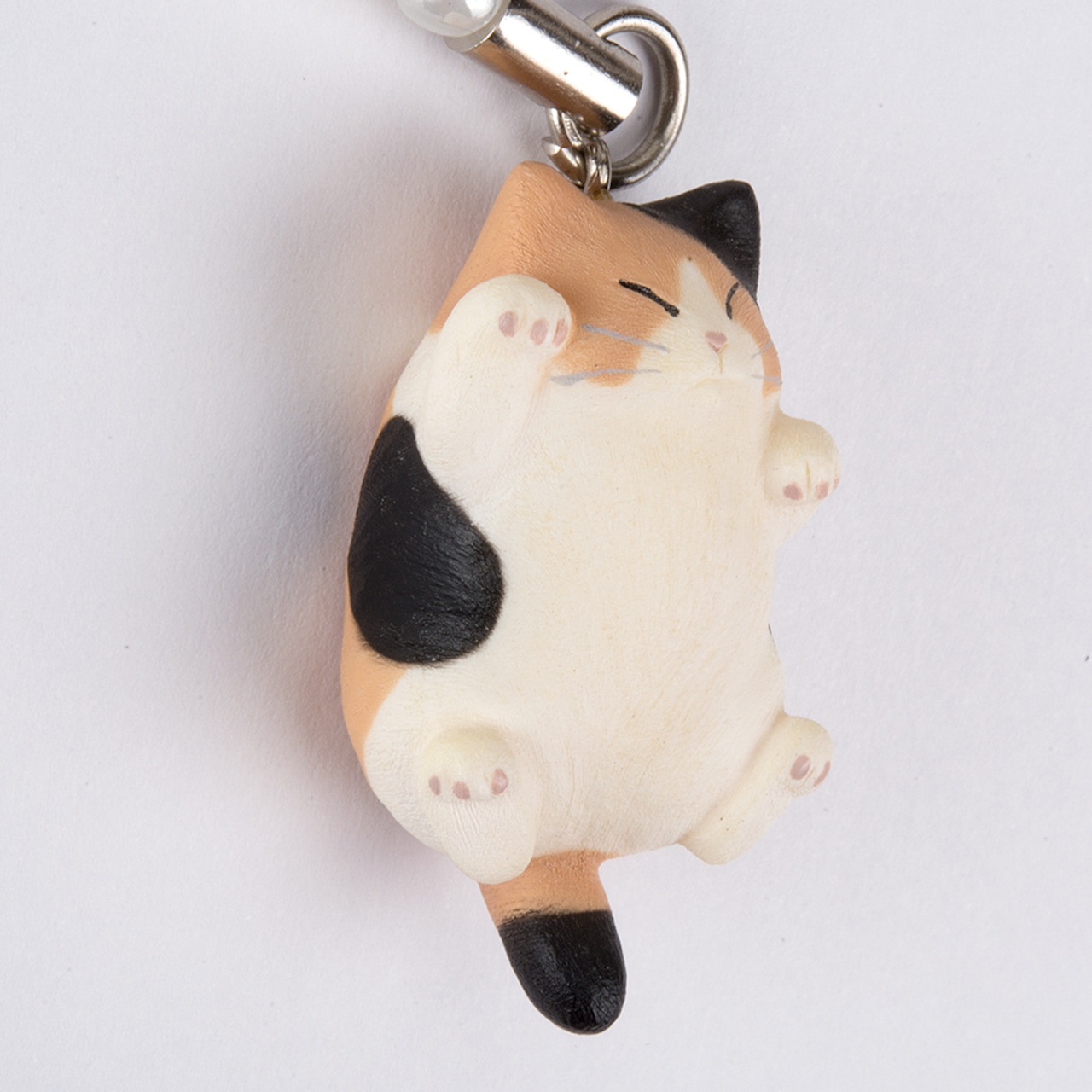 ペットラバーズ 猫どん でぶ猫 三毛 ビーズ ストラップ N-2301