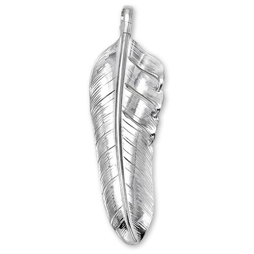 【TaroWashimi 鷲見太郎 Pendant ペンダント】XLフェザーペンダント01銀巻【送料無料】