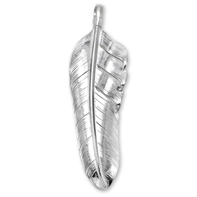 【TaroWashimi 鷲見太郎 Pendant ペンダント】XLフェザーペンダント01銀巻【送料無料】