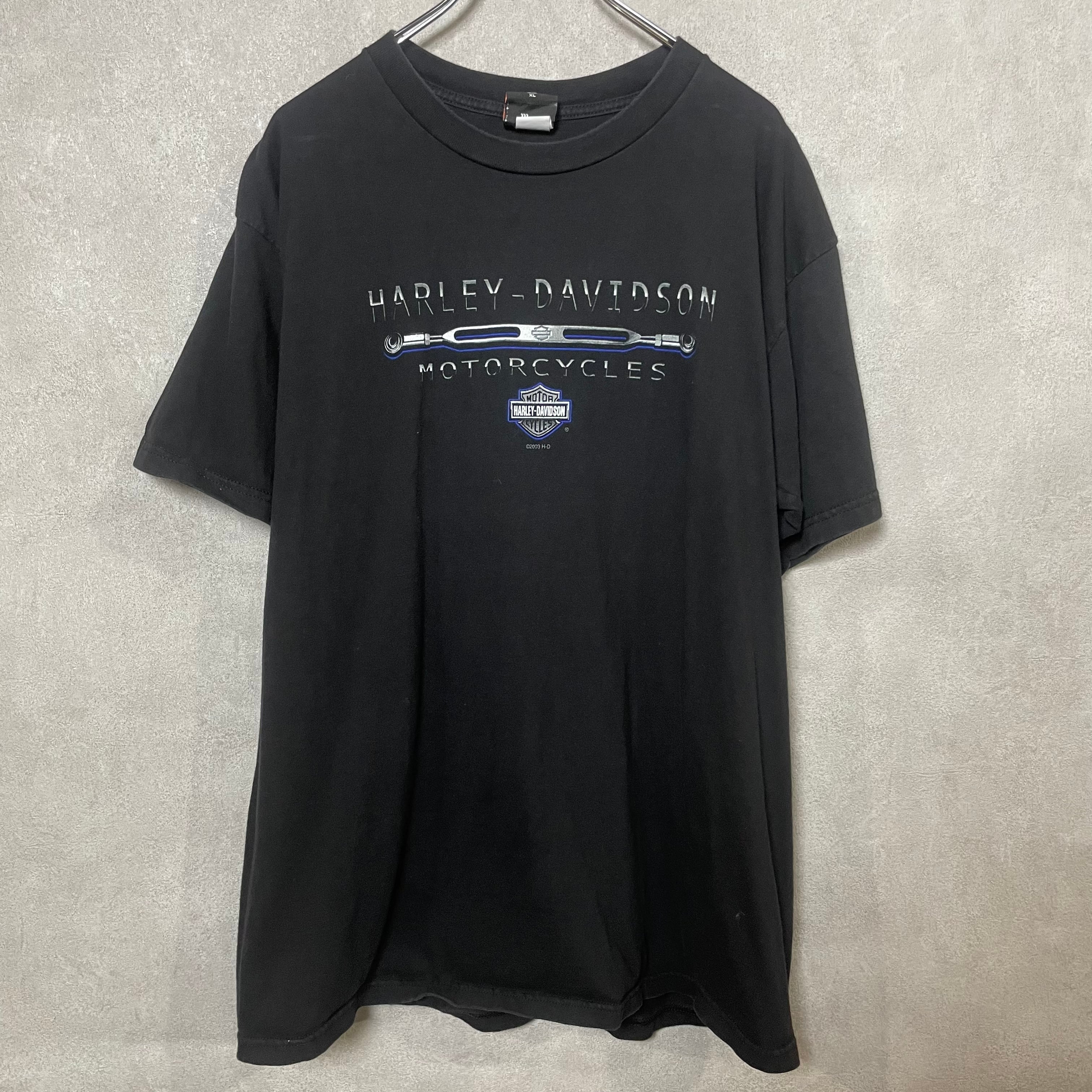 USA製 HARLEY-DAVIDSON 半袖Tシャツ 両面プリント / ハーレーダビッドソン サイズ XL ブラック