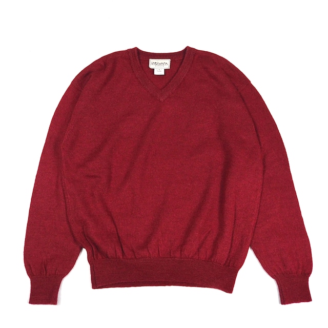 intiwara《baby alpaca/silk》Vneck knit sweater S