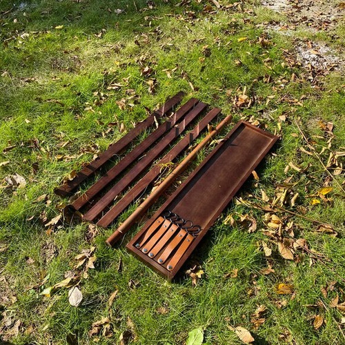 アウトドア マルチテーブル マルチファンクションソリッド ウッド 折りたたみ収納ラック キャンプバーベキュー