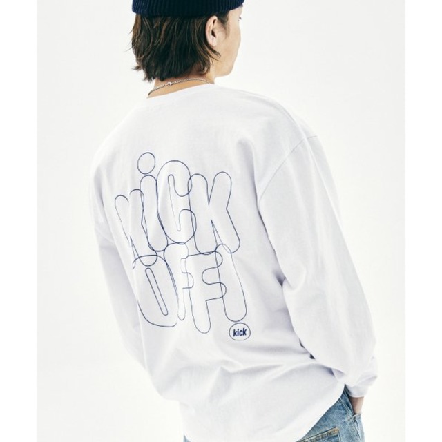 [NASTYKICK] Kick-off Long Sleeve (White) 正規品 韓国ブランド 韓国代行 韓国通販 韓国ファッション ロングTシャツ
