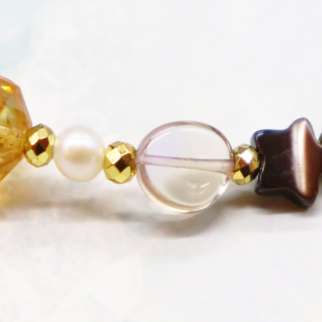 ONLINE SHOP限定】【Like a Honey Candy】水蓮花天珠×シトリン