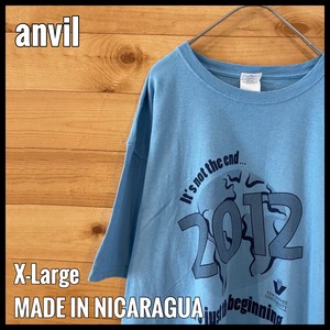 【anvil】カレッジ ビンセンズ大学 ロゴ プリント Tシャツ Vincennes University XL ビッグサイズ US古着 アメリカ古着