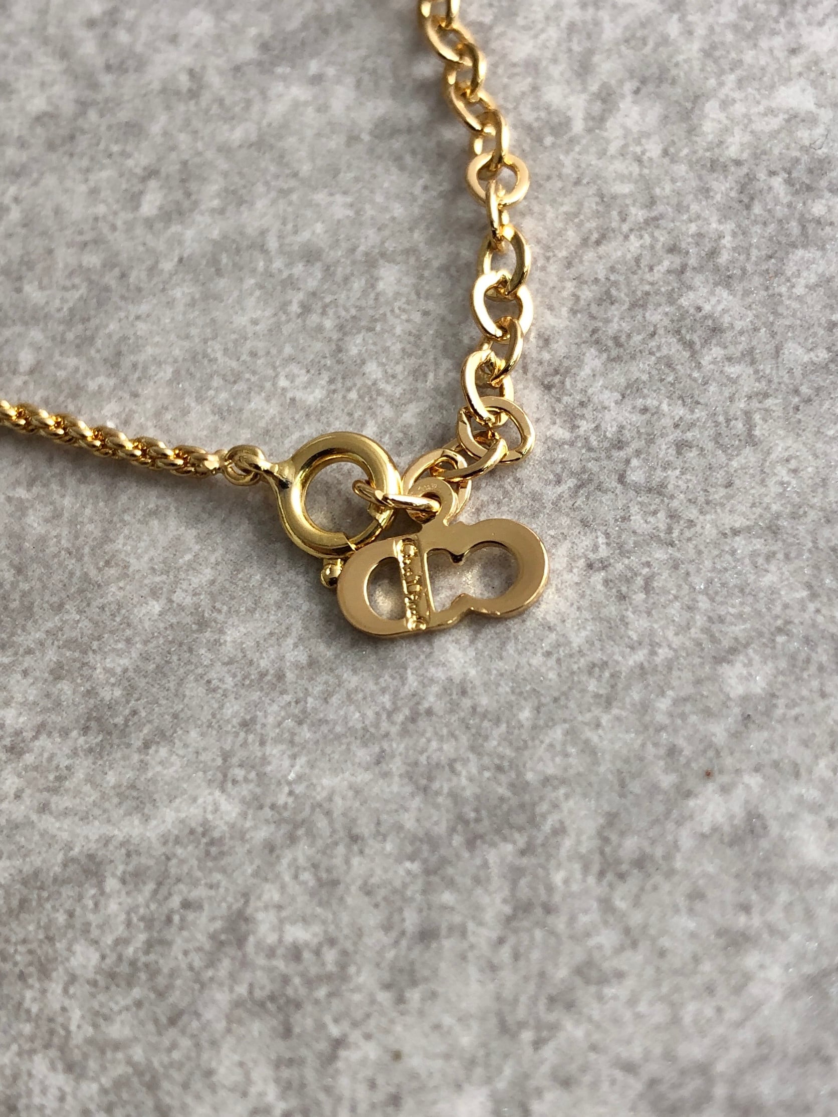 Christian Dior クリスチャン ディオール ネックレス ゴールド CDロゴ