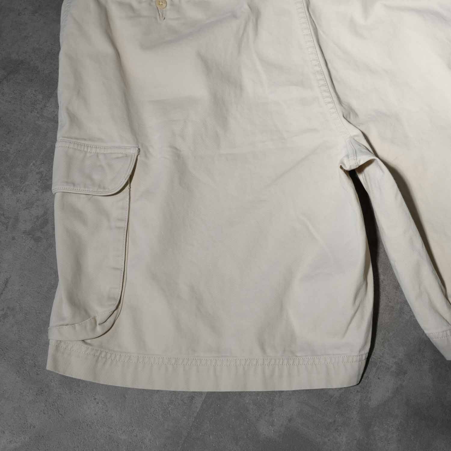 90s POLO Ralph Lauren Chino Cargo Shorts ivory 38 ポロ・ラルフ