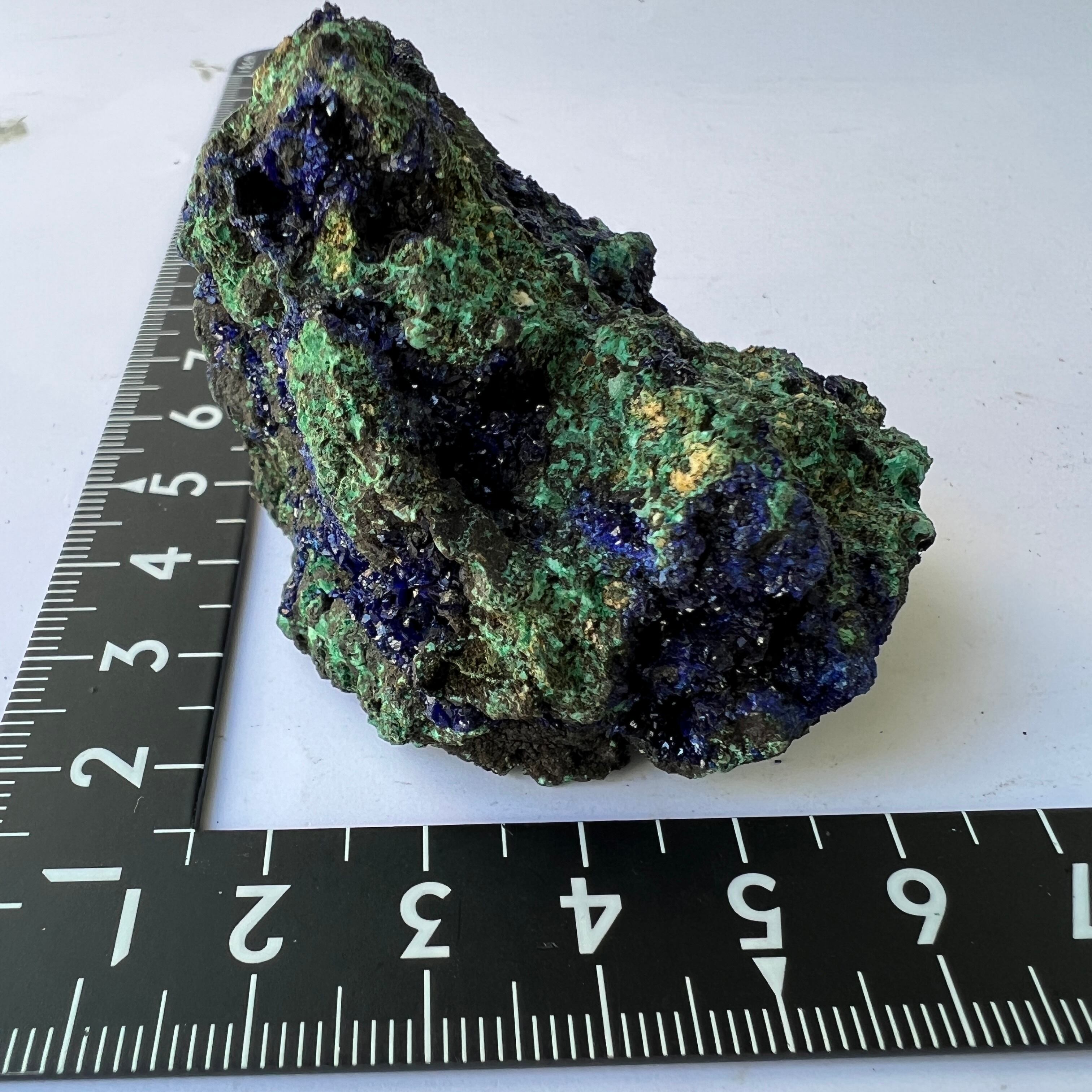 【E21996】マラカイトを伴うアジュライト アジュライト 藍銅鉱 岩絵の具 マラカイト Azurite 天然石 原石 鉱物 パワーストーン