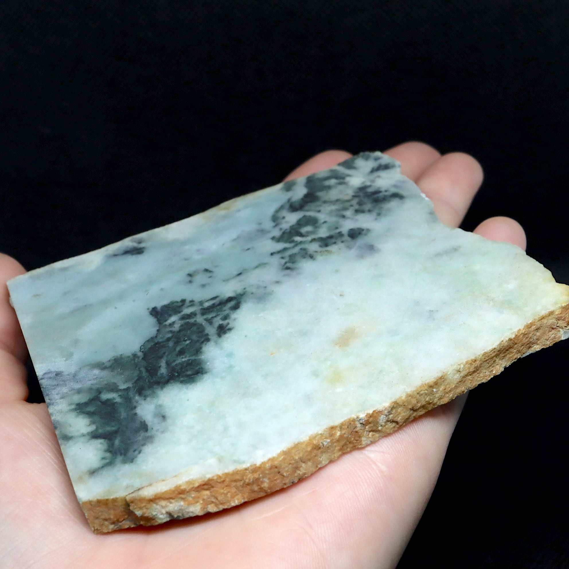 希少！ カリフォルニア産 硬玉 翡翠 原石 ジェダイト 148,6g JDT012