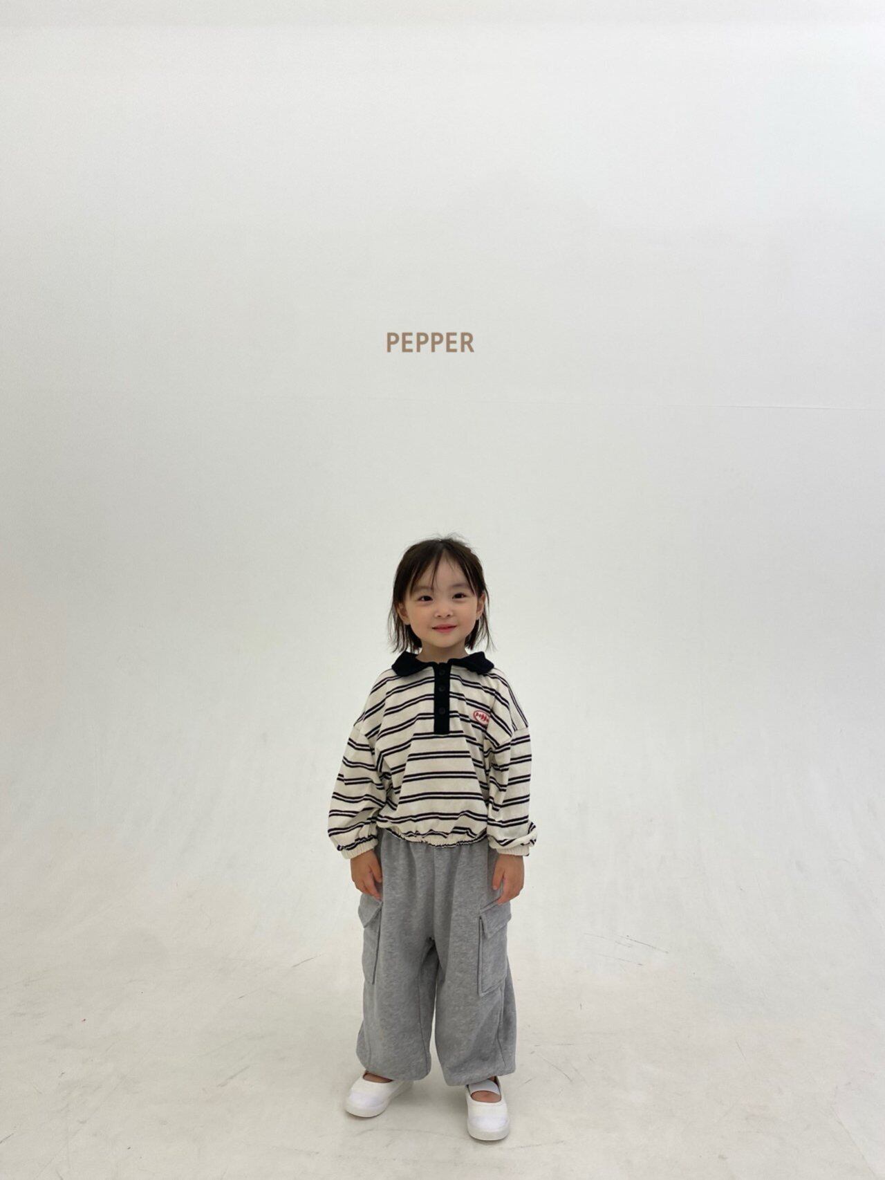 即納】checks collar T / PEPPER | select shop mujige - 韓国子供服 -
