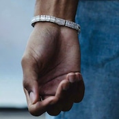 【Ice140】Cube Tennis Chain Bracelet