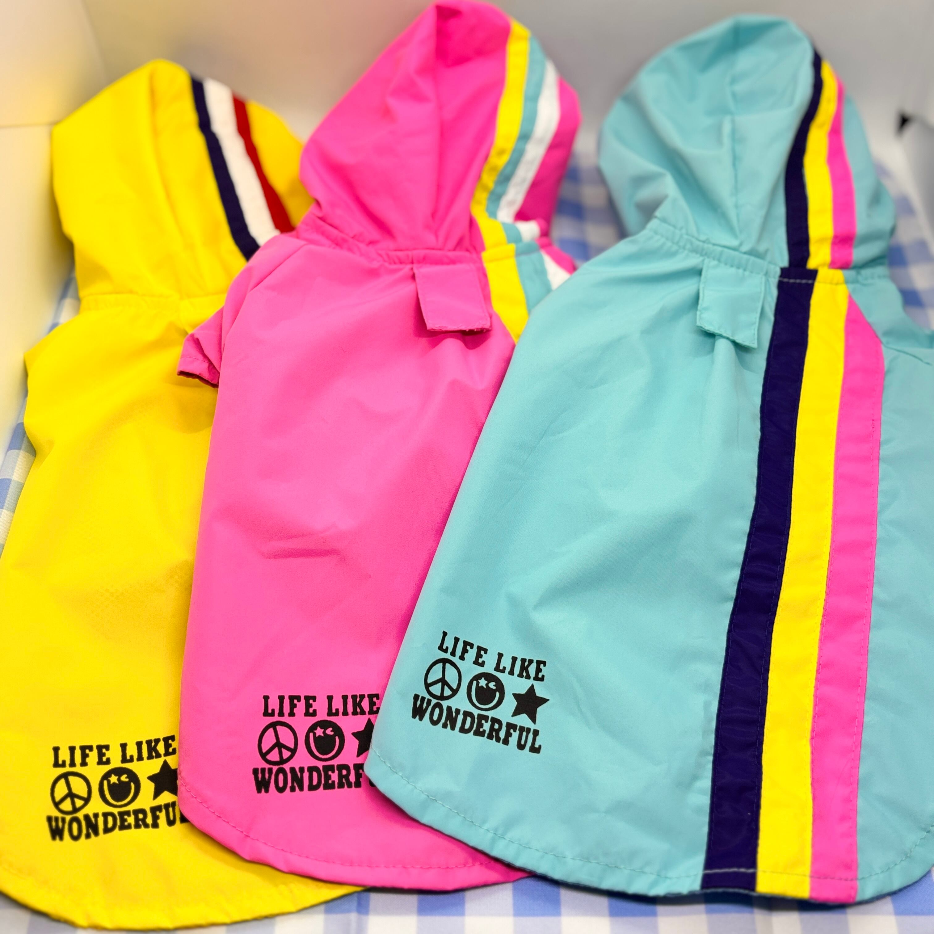 犬服　トリコロール　レインコート 　[サイズ: 2号～]