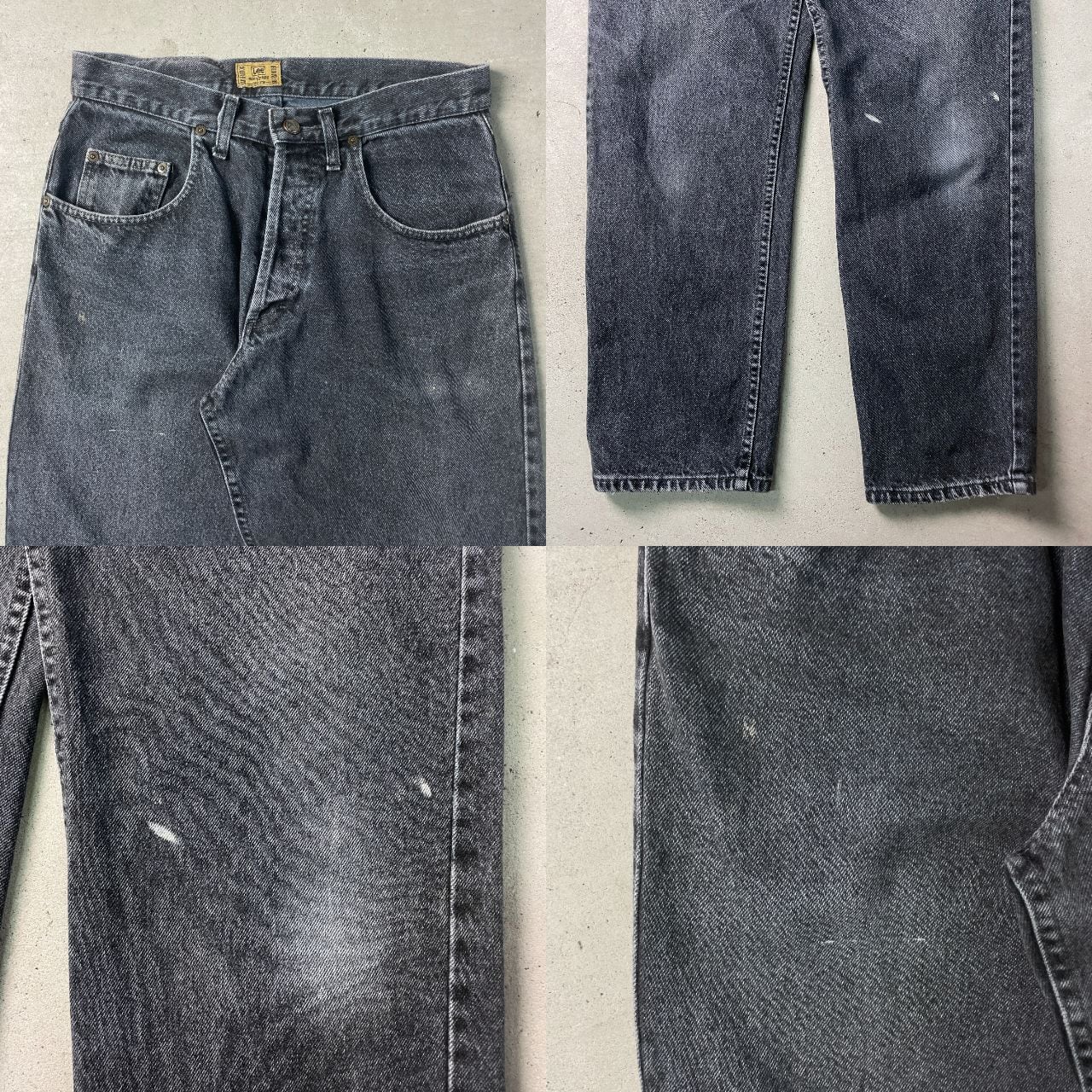 80~90年代 Lee GOLD STAR リー ブラックデニムパンツ メンズW32