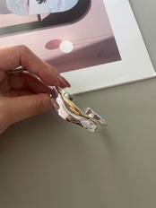 wavy two-tone bangle