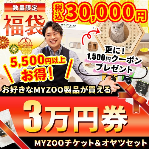 【３万円分 チケット福袋】MYZOOショップで使えるチケット福袋！MYZOOコラボ,合計36,000円以上相当の猫グッズ！人気おやつ,ウェットフード付き！組み合わせは無限大！