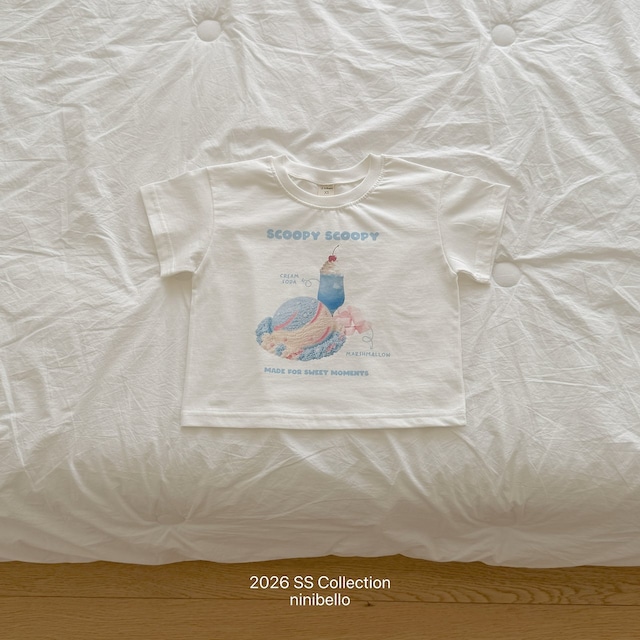 【6/18〆予約】<ninibello> Scoop scoop short sleeve T