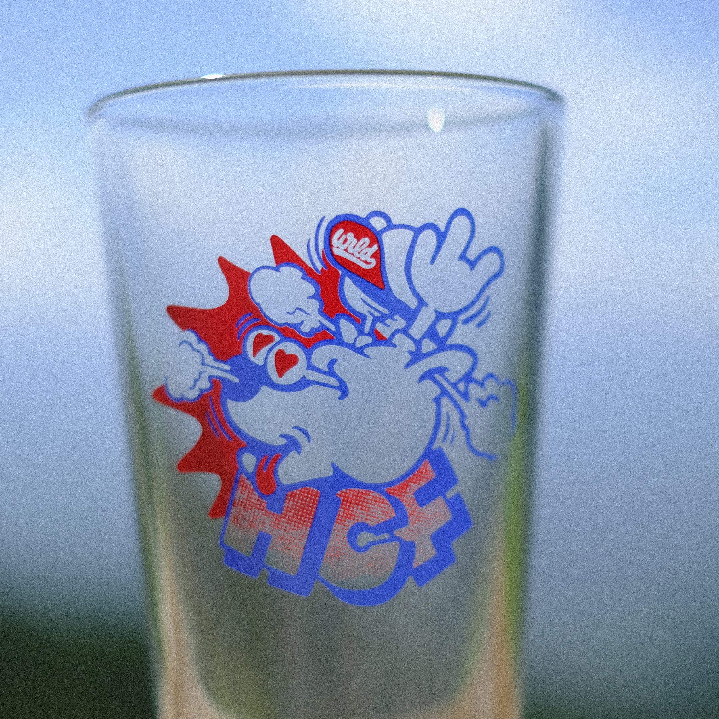 HCF オリジナル 鹿ロゴ パイントグラス オリジナルコースター付き