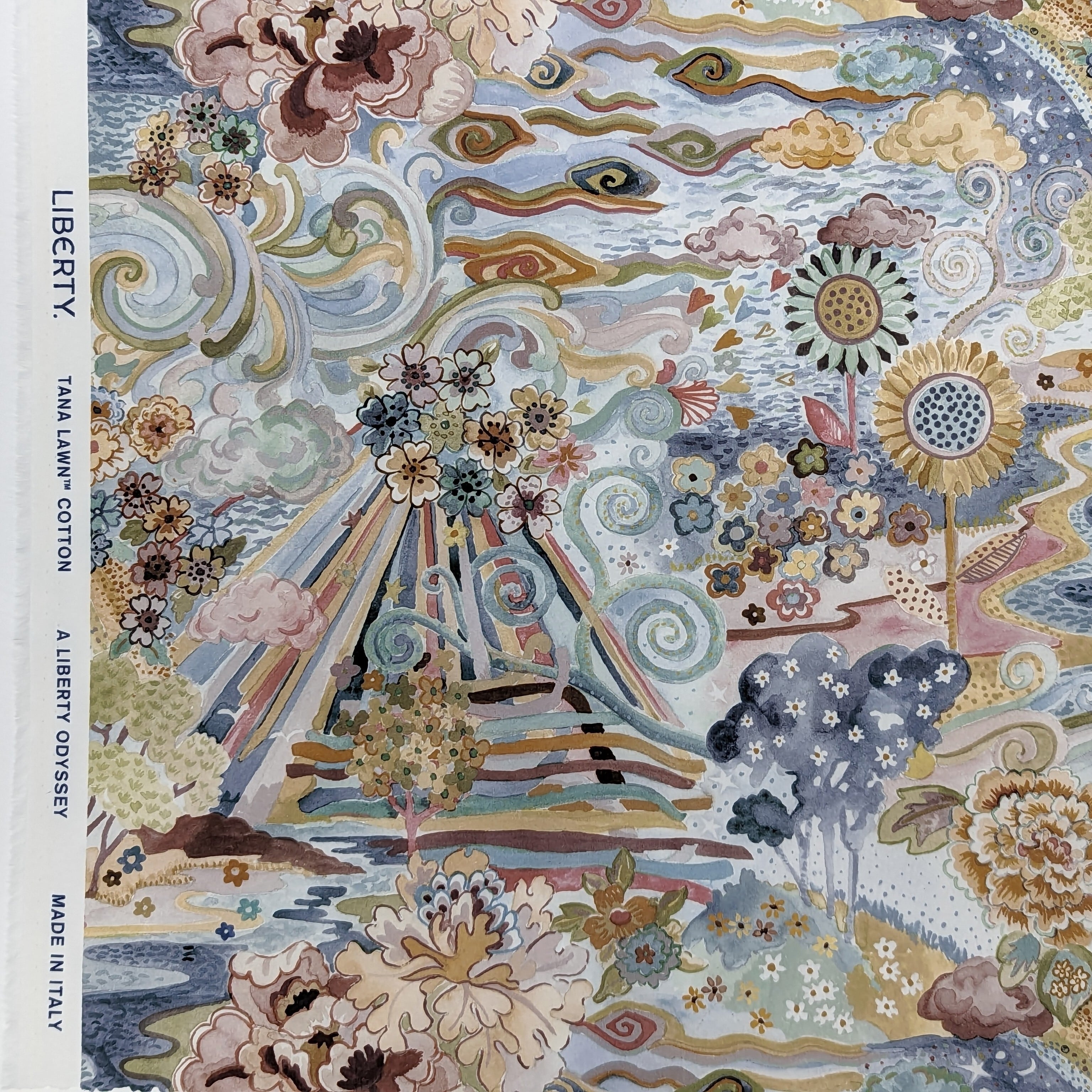 ◆輸入 リバティ LIBERTY タナローン Elysia Meadow C エリシアメドウ C ブラウン 約130×50cm