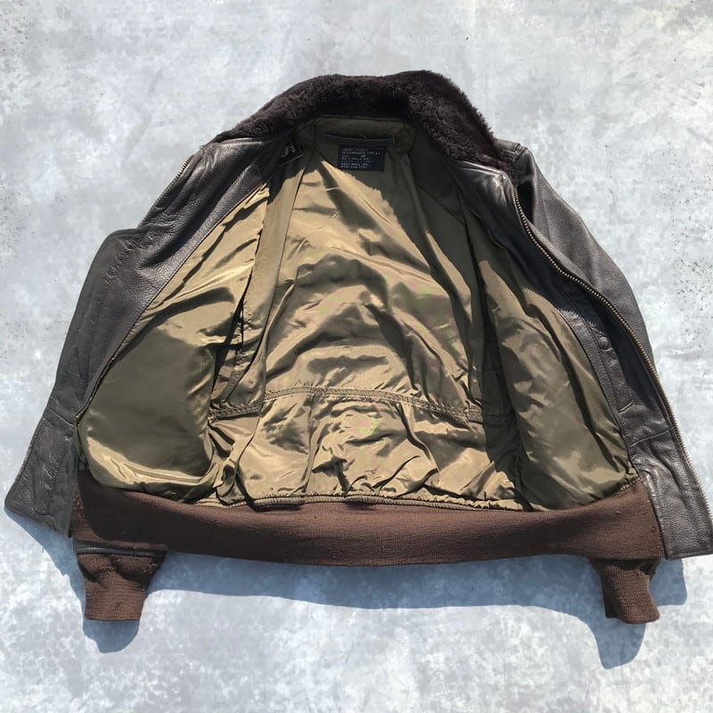 70's U.S.NAVY G-1 フライトジャケット BRILL BROS社 黒タグ 71 70's U.S.NAVY G-1 フライトジャケット BRILL BROS社 黒タグ 71