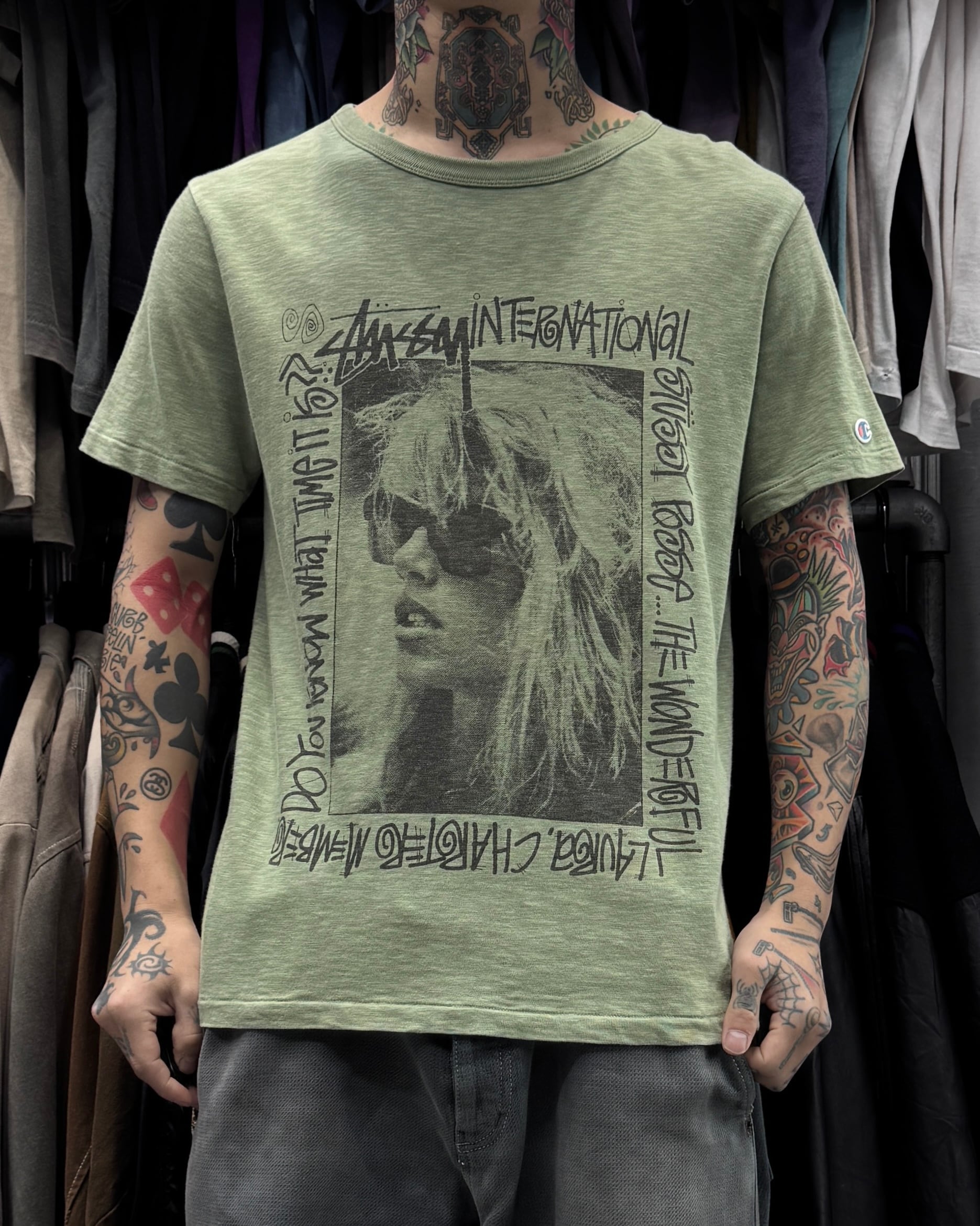00's old stussy “Laura” Design Photo Tee “ローラ” 【下北沢店】 | curb