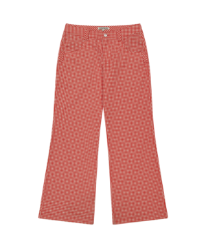 [COYSEIO] COYSEIO X BLYTHE CHECK BOOT CUT PANTS RED 正規品 韓国ブランド 韓国通販 韓国代行 韓国ファッション コイセイオ 日本 店舗