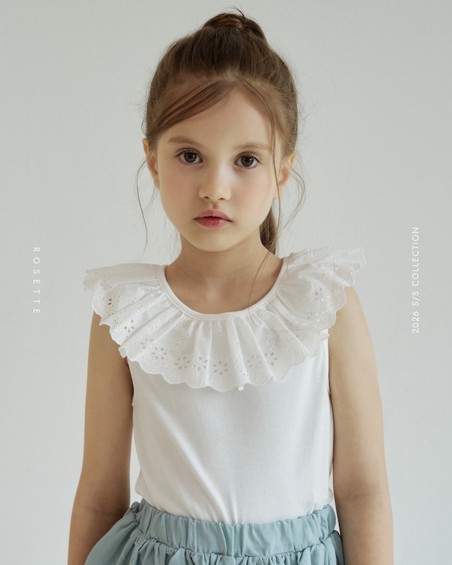 【取寄】rosette|ria lace tee|リアレースT|XS-XL|kids|26 summer 2nd
