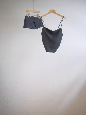 Layered Bustier with Waist Piece Set / CHARCOAL
