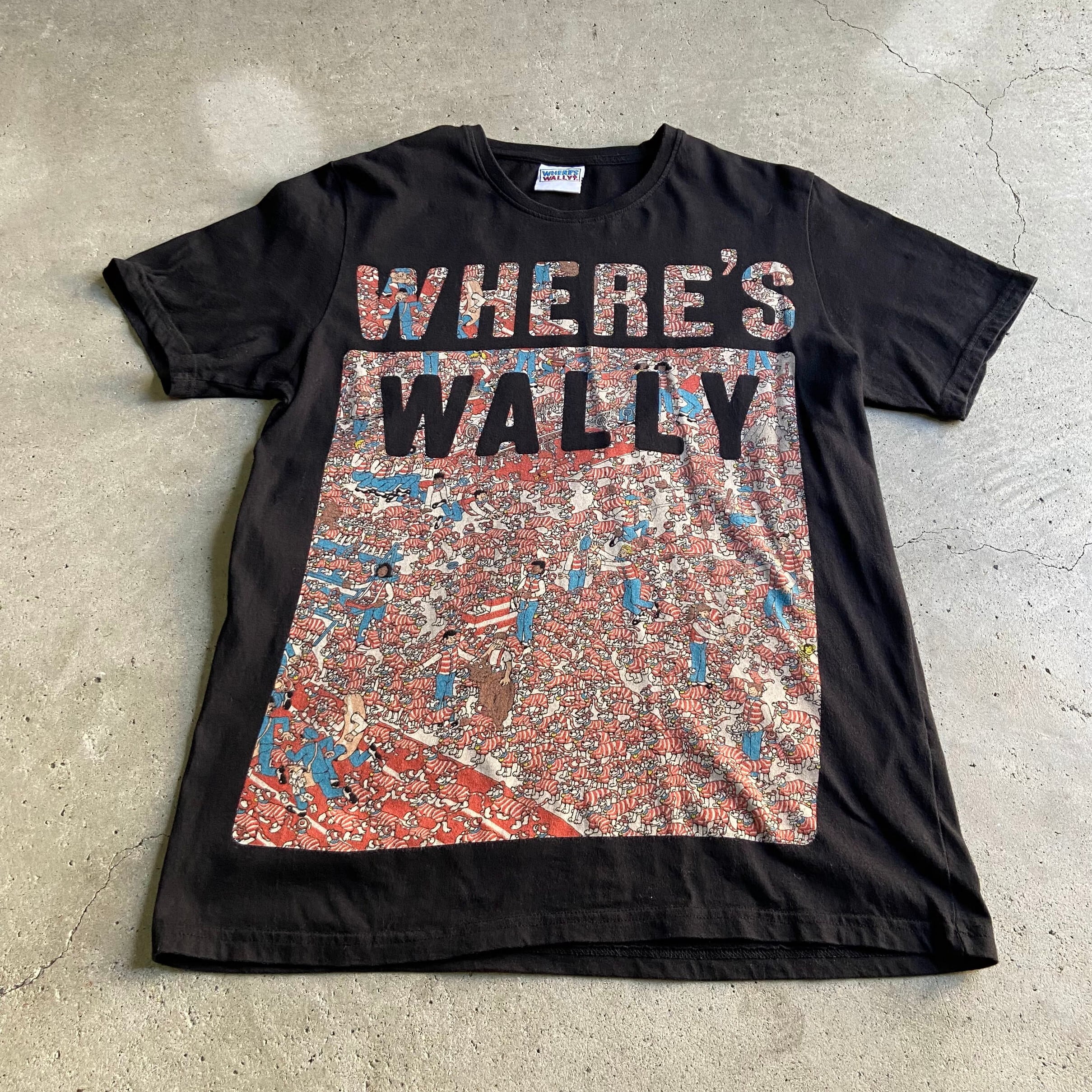 新入荷sale対象外 Wher S Wally ウォーリーを探せ 絵本 キャラクター プリント Tシャツ メンズl 古着 ブラック 黒 Tシャツ Cave 古着屋 公式 古着通販サイト 新入荷sale対象外 Wher S Wally ウォーリーを探せ 絵本 キャラクター プリント Tシャツ メンズl 古着 ブラック 黒 Tシャツ Cave 古着屋 公式 古着通販サイト