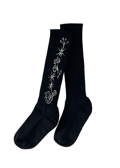Ivystar Jacquard Socks (Black)