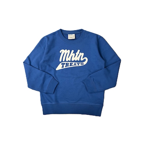 MANHATTAN TREATS # MHTN Treats Kids Crew Neck Blue x White